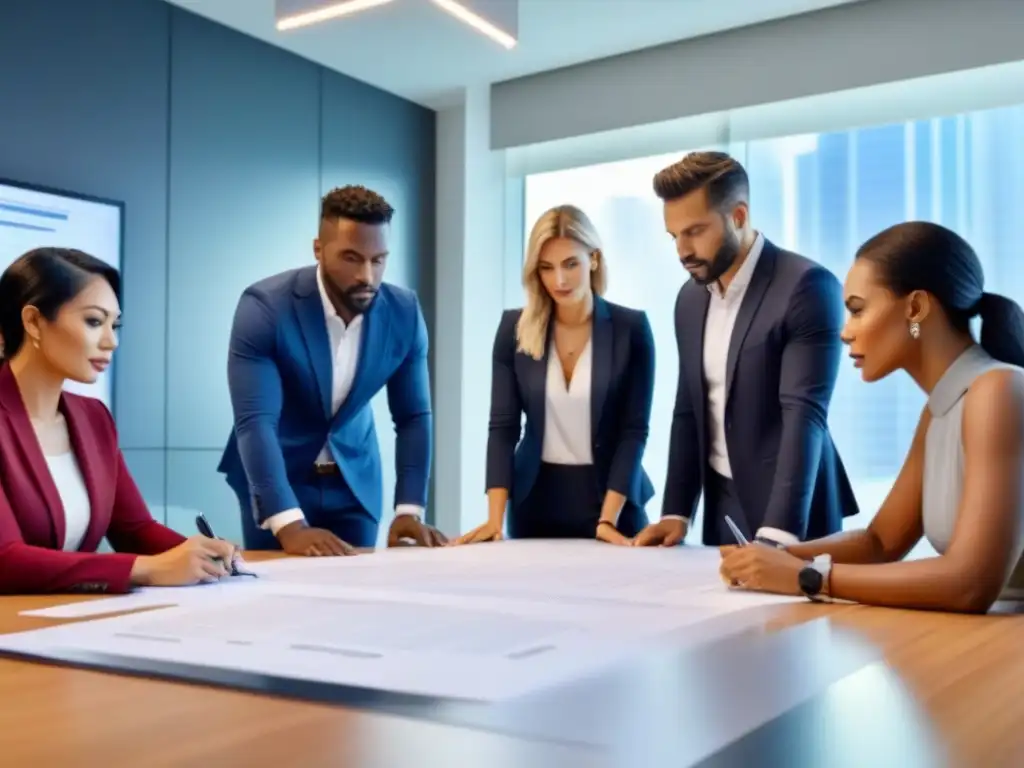 Equipo de profesionales en inversión inmobiliaria Equipo de profesionales colaborando en inversión en bienes raíces