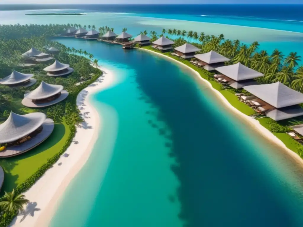 Resort de lujo en mercado emergente: exclusividad y elegancia Escapada de lujo en resort frente al mar en economía emergente