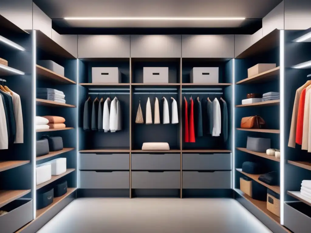 Innovadoras soluciones de almacenamiento para espacios comerciales modernos Espacio comercial moderno y elegante con soluciones innovadoras de diseño de almacenamiento
