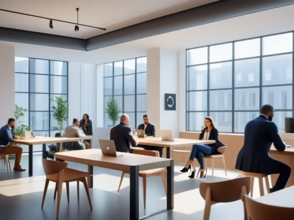 Espacio comunitario moderno y vibrante en edificio comercial Espacio comunitario moderno y vibrante en edificio comercial con diversidad de actividades, estrategias de engagement inmobiliario
