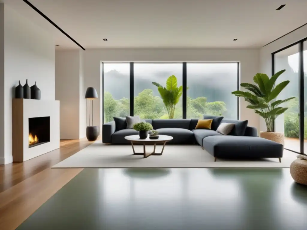 Diseño interior moderno: sala de estar luminosa y acogedora Un espacio moderno y acogedor con tendencias pisos mercado inmobiliario en armonía entre sofisticación y calidez