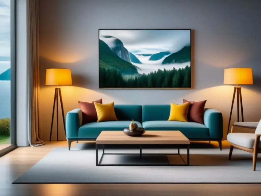 Sala de estar de lujo: diseño moderno y elegante en 8k Espacio de vida moderno en propiedad de lujo con mobiliario contemporáneo, decoración minimalista y una obra de arte que cuenta una historia