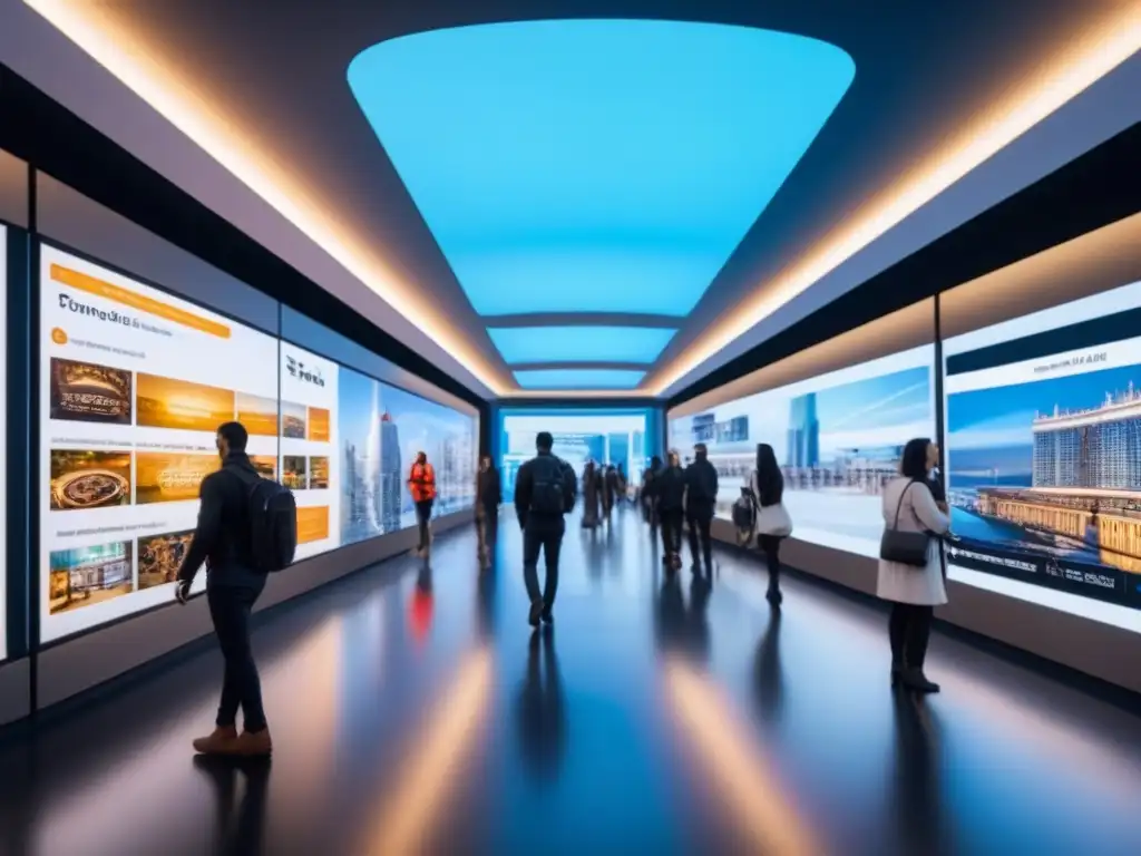 Espacio comercial futurista y educativo: arquitectura moderna, tecnología avanzada y diseño sostenible Espacios comerciales multifuncionales ventajas: Futurista arquitectura moderna, tecnología avanzada y diversidad de actividades