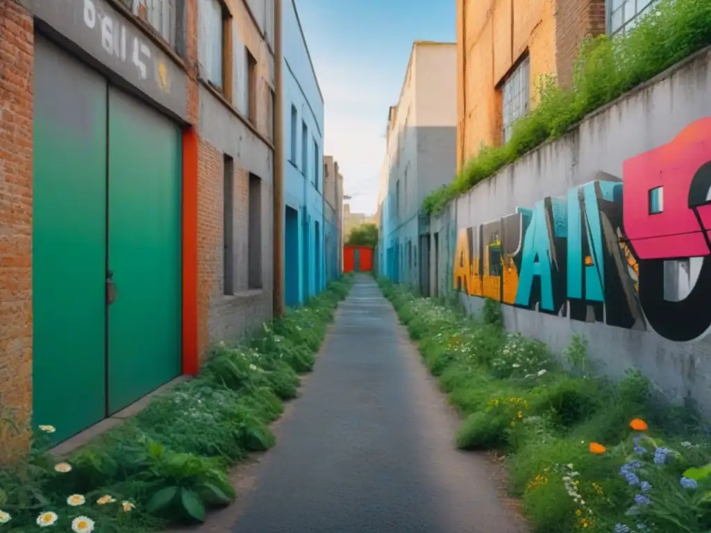 De la decadencia al renacimiento: oasis urbano de naturaleza y arte Transformación de espacios urbanos abandonados en un oasis de naturaleza y creatividad