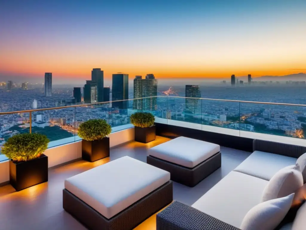 Penthouse de lujo en CDMX con vista panorámica al atardecer Espectacular penthouse de lujo en México con vista panorámica al atardecer