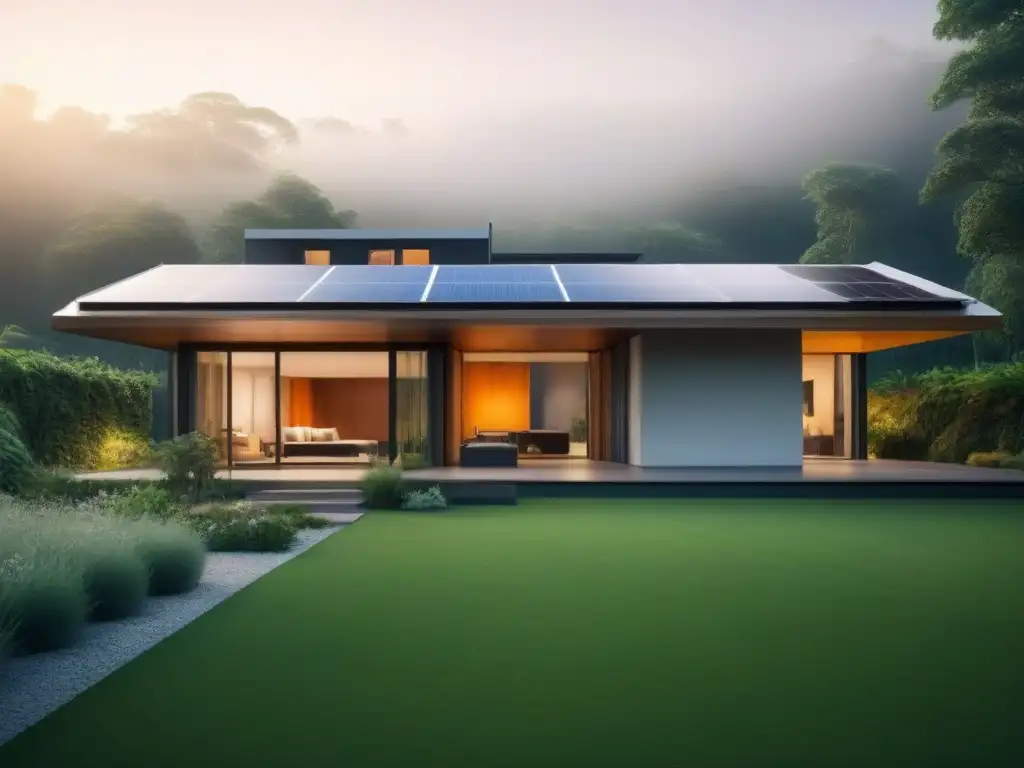 Diseño ecoamigable: Casa moderna rodeada de naturaleza exuberante Espectacular casa ecológica rodeada de vegetación con diseño bioclimático y recursos naturales