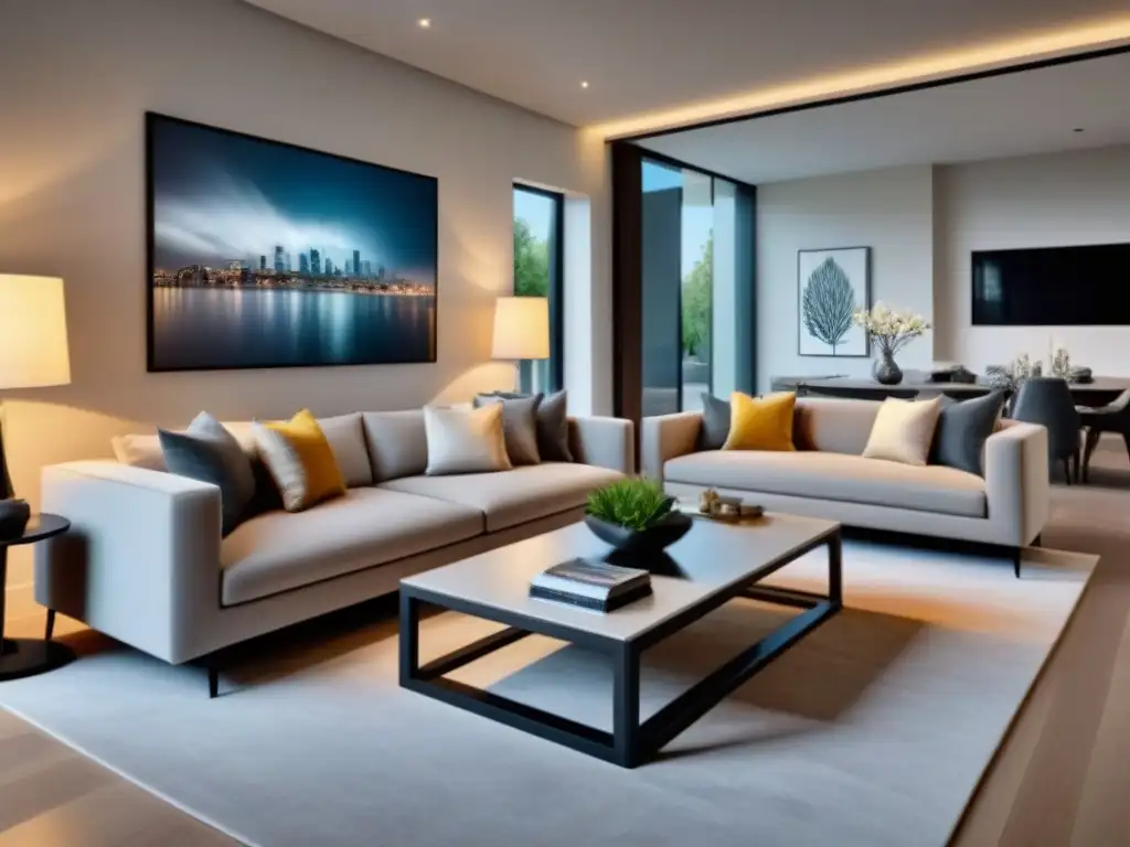 Sala de estar moderna y lujosa en venta: diseño elegante y luminoso Espectacular sala de estar moderna en venta