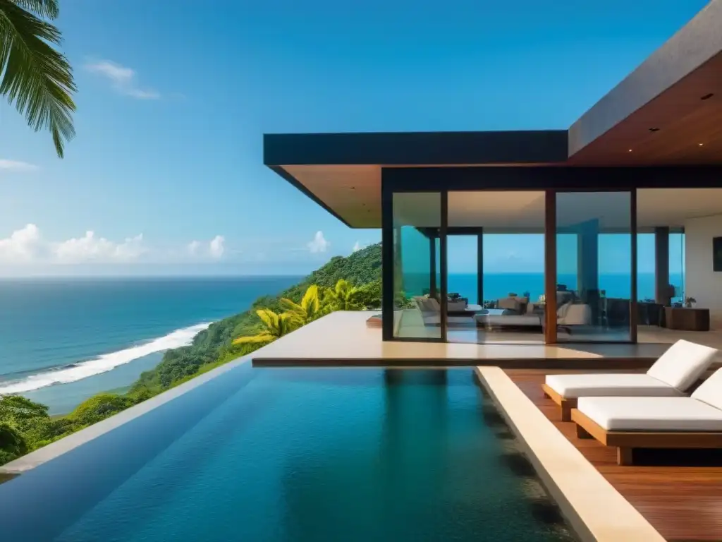 Propiedad de lujo en Costa Rica: piscina infinita frente al mar Exclusiva propiedad frente a la playa en Costa Rica con piscina infinity y diseño moderno