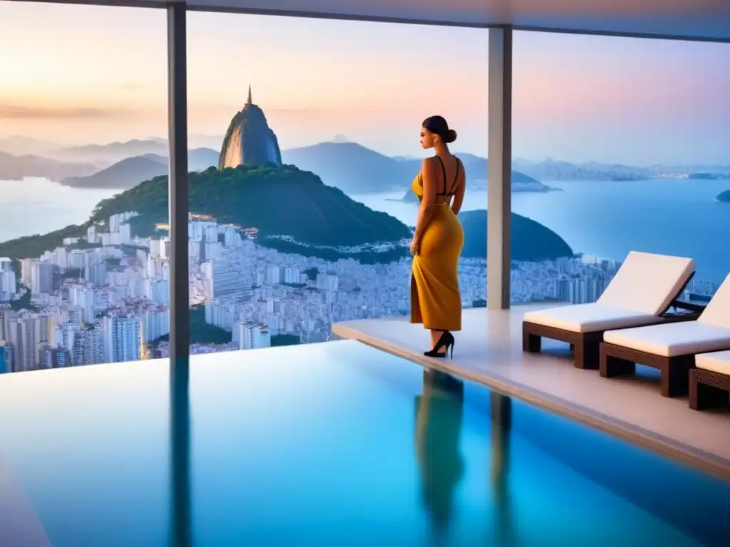 Exclusivo ático moderno con vistas a Río de Janeiro, piscina infinita privada y diseño interior de lujo