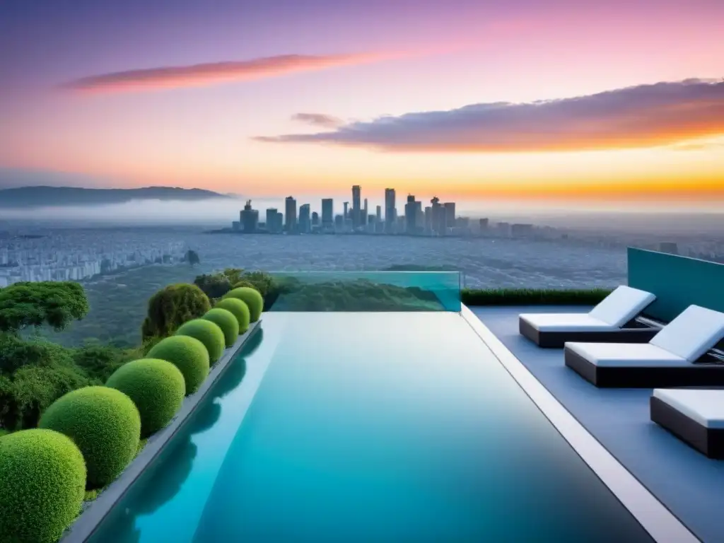 Condominio de lujo en CDMX: modernidad y exclusividad Exclusivo complejo de condominios en CDMX con vistas a la ciudad, piscina infinita en la azotea y amenidades de alta gama