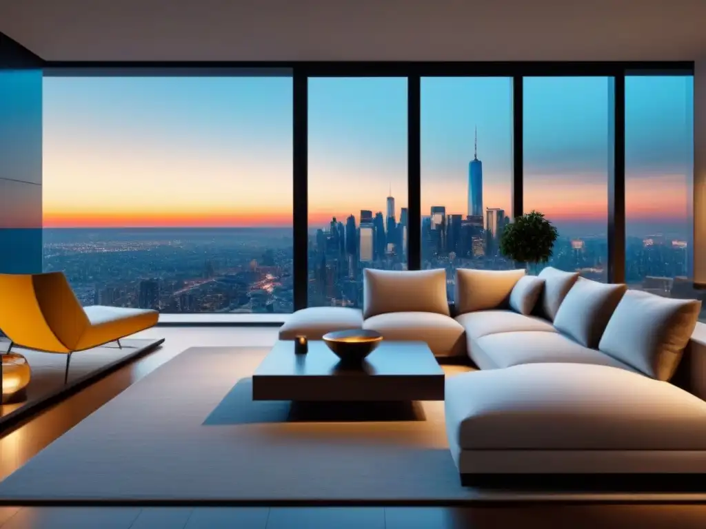 Tour virtual de lujo: Sala elegante con vistas panorámicas Experiencia inmersiva en tour virtual de lujo para mejorar SEO con tours virtuales