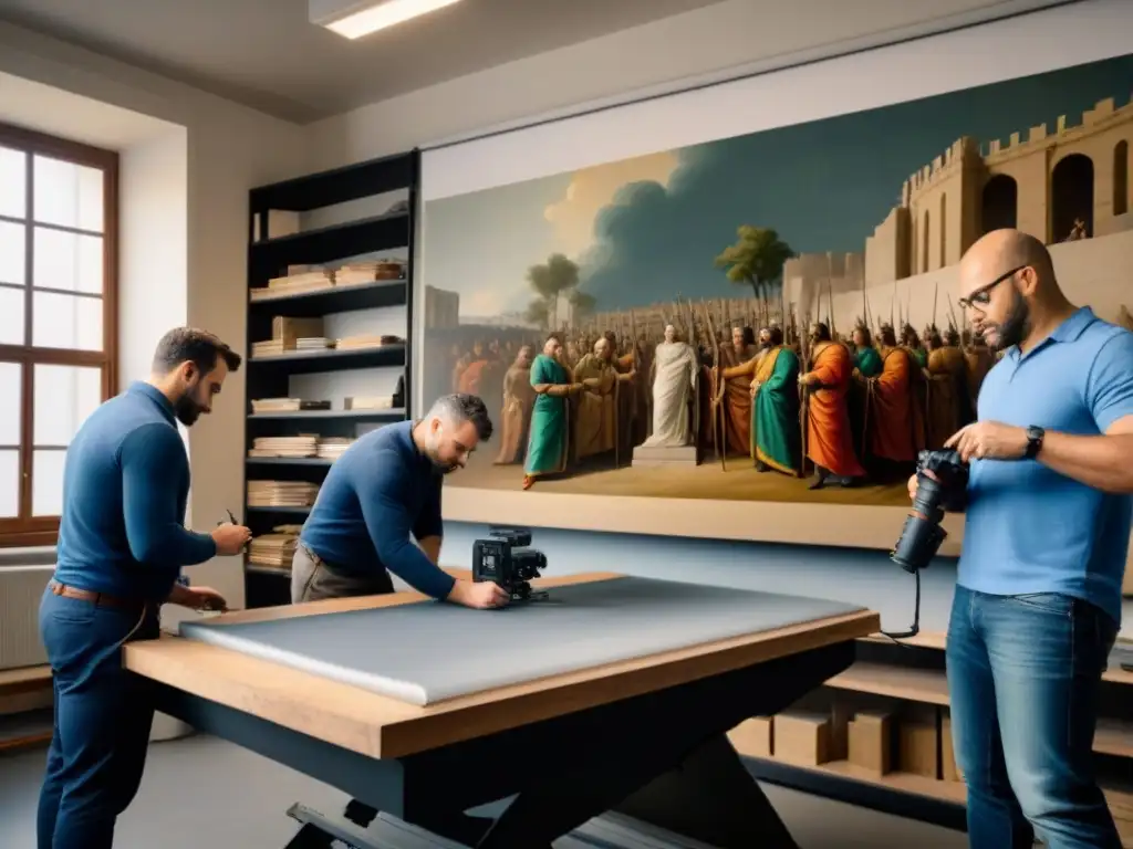 Restauradores expertos: fusión de técnicas tradicionales y modernas Expertos en restauración de patrimonio aplican técnicas modernas en mural centenario