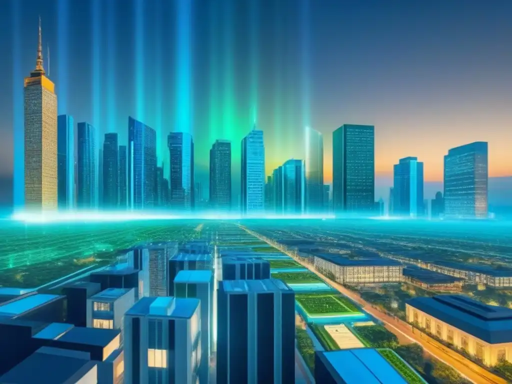 Inversión inmobiliaria: evolución a través del tiempo Evolución de Fondos de Inversión Inmobiliaria: de edificios históricos a rascacielos modernos, con gráficos financieros y tecnología