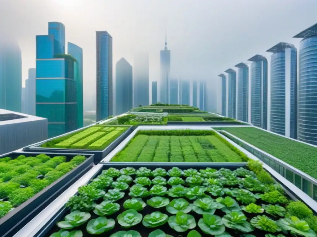 Metrópolis verde del futuro: arquitectura sostenible y naturaleza Futurista ciudad con infraestructura verde en mercado inmobiliario
