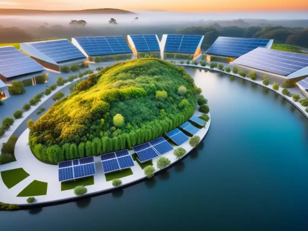 Desarrollo urbano sostenible: armonía entre naturaleza e innovación Un futuro brillante: Desarrollos sostenibles mercado inmobiliario con techos verdes, paneles solares y estaciones de carga para vehículos eléctricos
