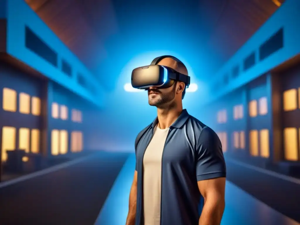 Realidad virtual para análisis de cartera inmobiliaria Un futuro inmersivo: Tecnología análisis rebalanceo portafolio inmobiliario con headset de vanguardia y portafolio digital diversificado