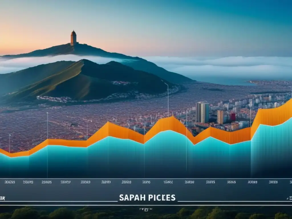 Gráfico evolución precios vivienda en España: detallado y moderno Gráfico evolución precios vivienda España en una imagen 8k detallada y sofisticada