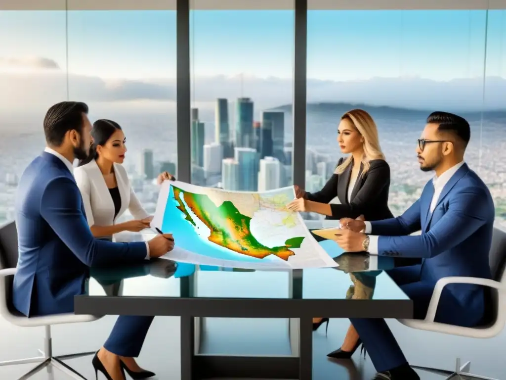 Expertos inmobiliarios en México: colaboración profesional Un grupo de expertos en publicidad inmobiliaria en México discute normativas, frente al horizonte de la Ciudad de México