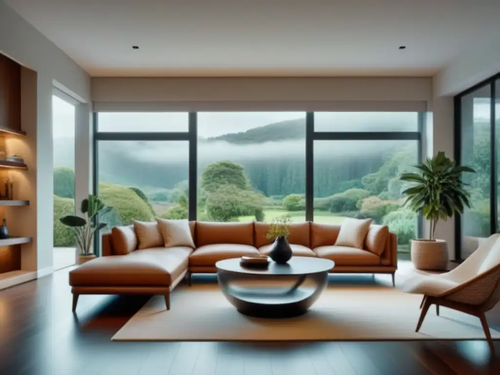 Hogar seguro y elegante: Sala moderna con jardín Hogar seguro: Sala moderna y serena con seguro responsabilidad civil propietarios vivienda