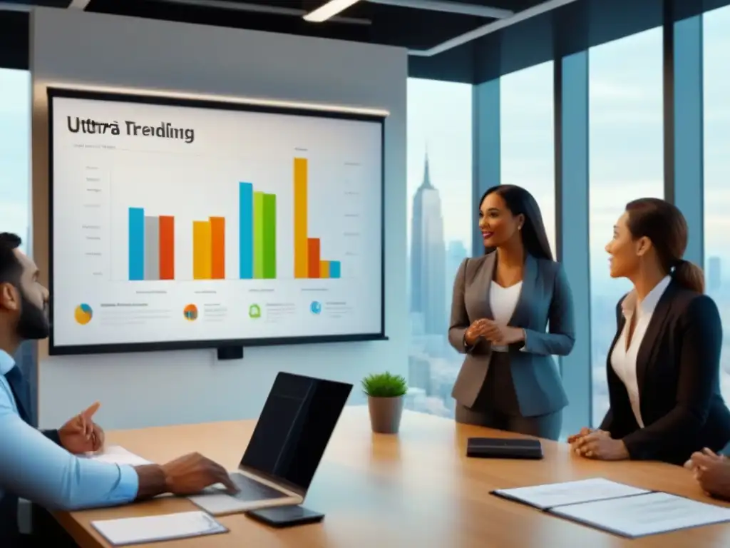 Profesionales diversificados discuten estrategias de inversión inmobiliaria Una imagen impactante de profesionales diversos en una oficina moderna discutiendo estrategias de inversiones inmobiliarias con IRA