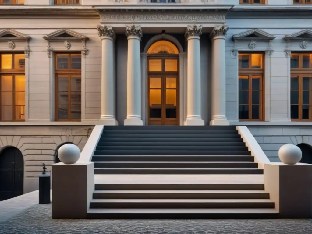 Armonía arquitectónica: pasado y presente en perfecta fusión Una imagen impresionante de la modernización de la accesibilidad en edificios históricos, fusionando pasado y presente en armonía arquitectónica