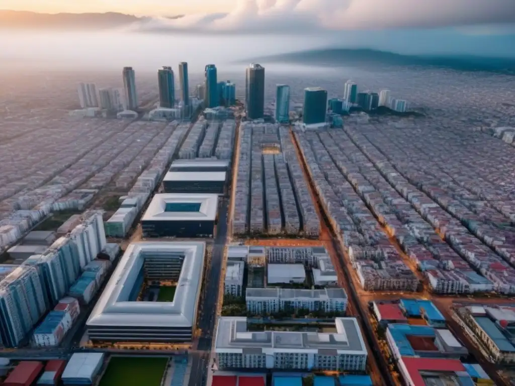 Vibrante metrópolis en México: desarrollo inmobiliario y cambio demográfico Impacto del crecimiento demográfico en el mercado inmobiliario de México, reflejado en la bulliciosa ciudad