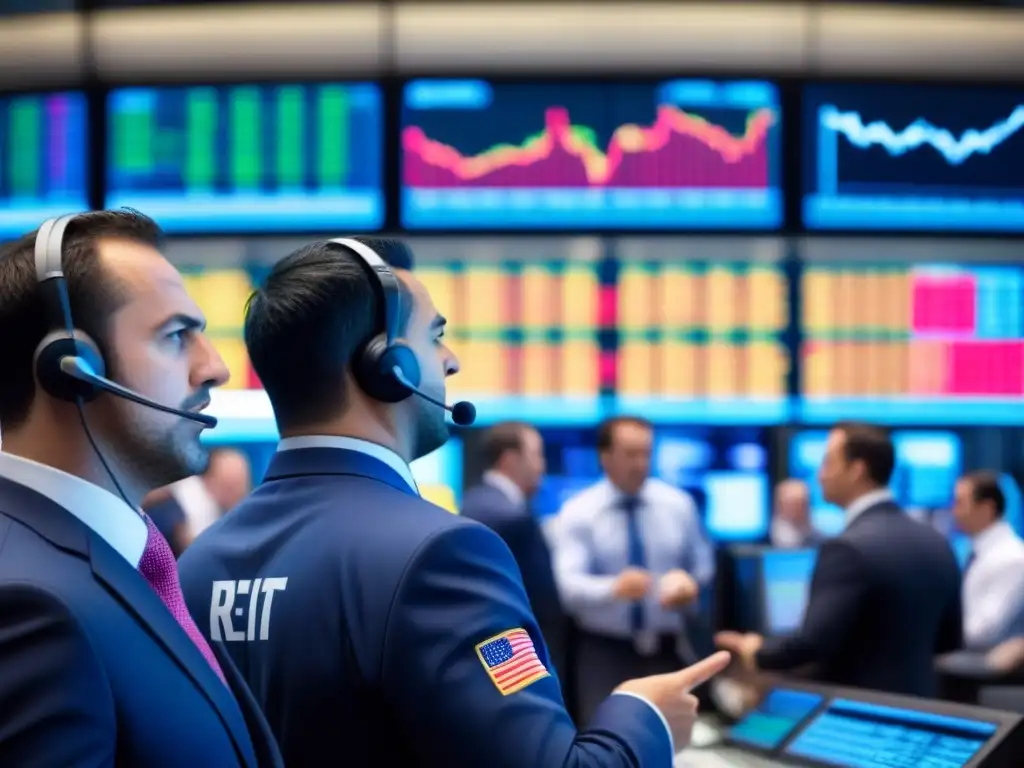Estrés en la Bolsa: Caos y Volatilidad Financiera Impacto de las fluctuaciones en el mercado de inversión REITs: Escena caótica en la bolsa durante volatilidad financiera