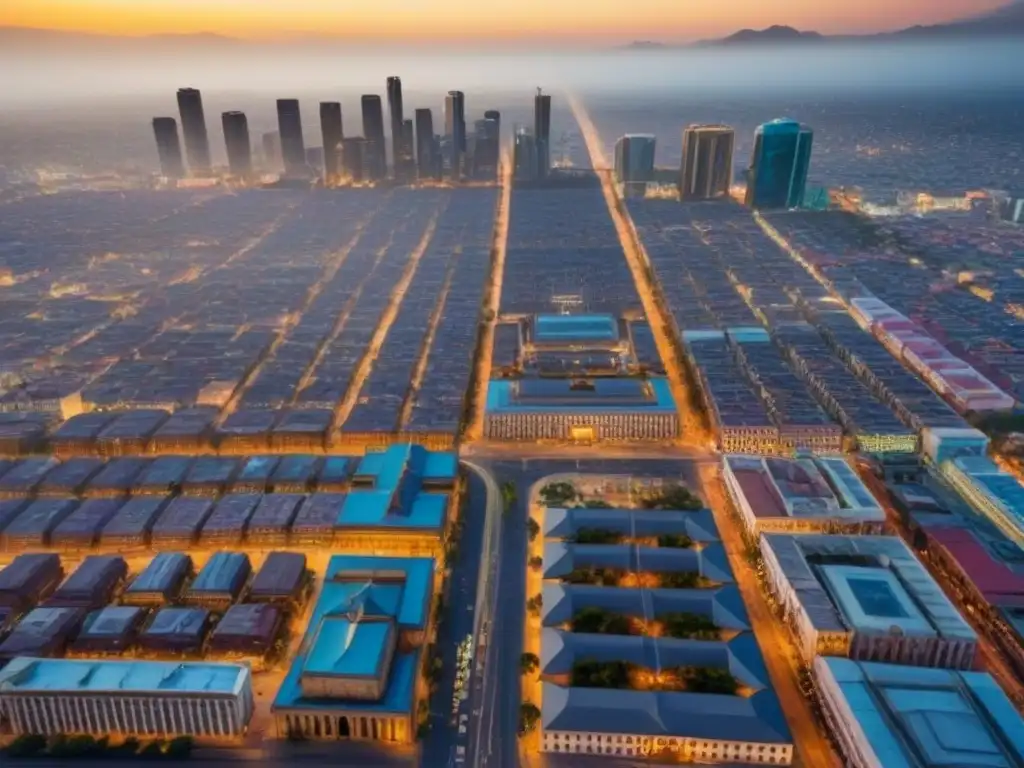Panorama urbano de México: tradición y modernidad Impacto del TMEC en el mercado inmobiliario de México: una ciudad vibrante con rascacielos modernos y arquitectura tradicional