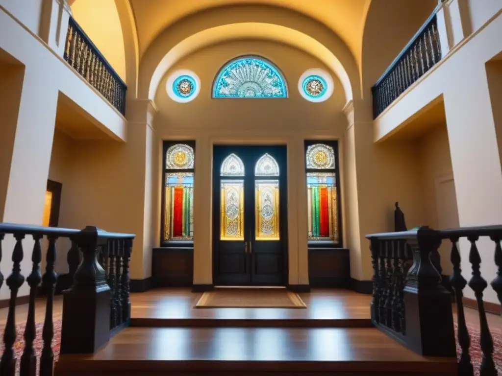 Esplendor restaurado: Detalles arquitectónicos en 8k Imponente edificio histórico restaurado con éxito, detallado y bañado por cálida luz solar
