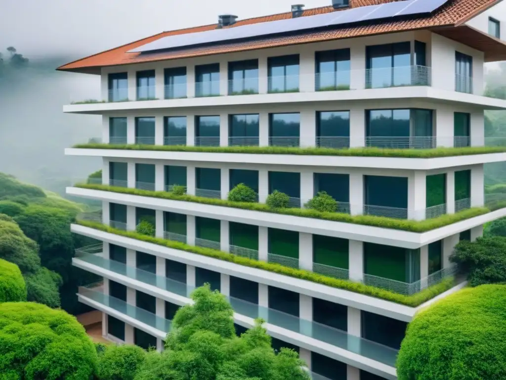 Edificio ecoamigable: sustentabilidad y modernidad Impresionante construcción verde fundamentos proyecto ecoamigable en armonía con la naturaleza