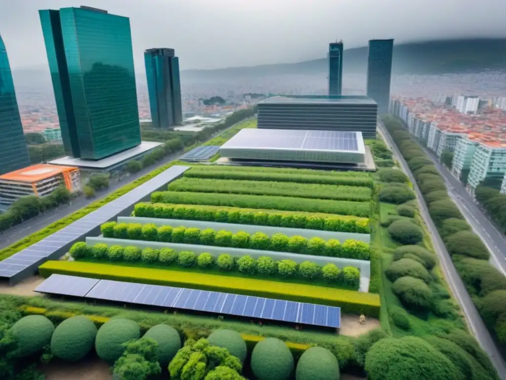 Desarrollo sostenible en la Ciudad de México: armonía urbana y ambiental Renovación inmobiliaria en México: modernos rascacielos y áreas verdes, construcción ecofriendly