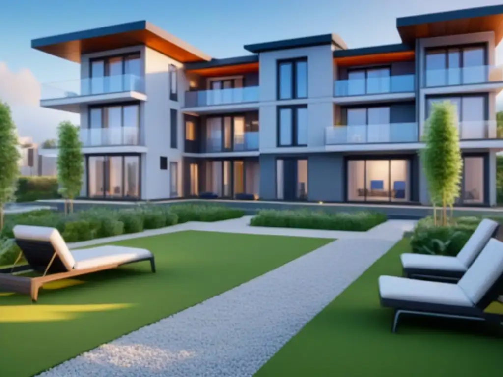 Complejo residencial futurista y sostenible para adultos mayores Invertir en inmuebles adaptados: Complejo futurista y sostenible para personas mayores con tecnología y espacios verdes