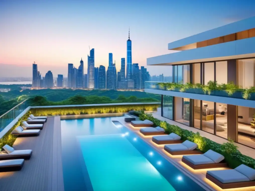 Edificio de lujo con vistas panorámicas y servicios exclusivos Invertir en inmuebles adaptados: Edificio lujoso con diseño moderno, jardín en la azotea y amenidades de vanguardia en la ciudad
