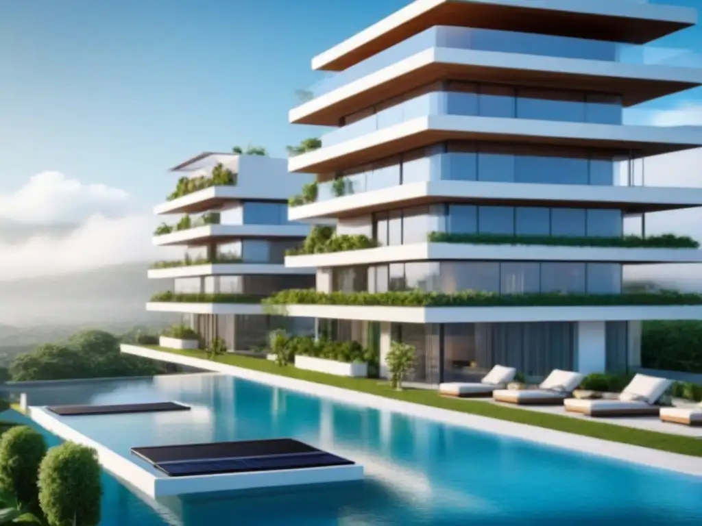 Arquitectura sostenible en México: diseño moderno y ecológico Innovador edificio residencial ecoamigable, cumple normativas ambientales desarrollo inmobiliario México
