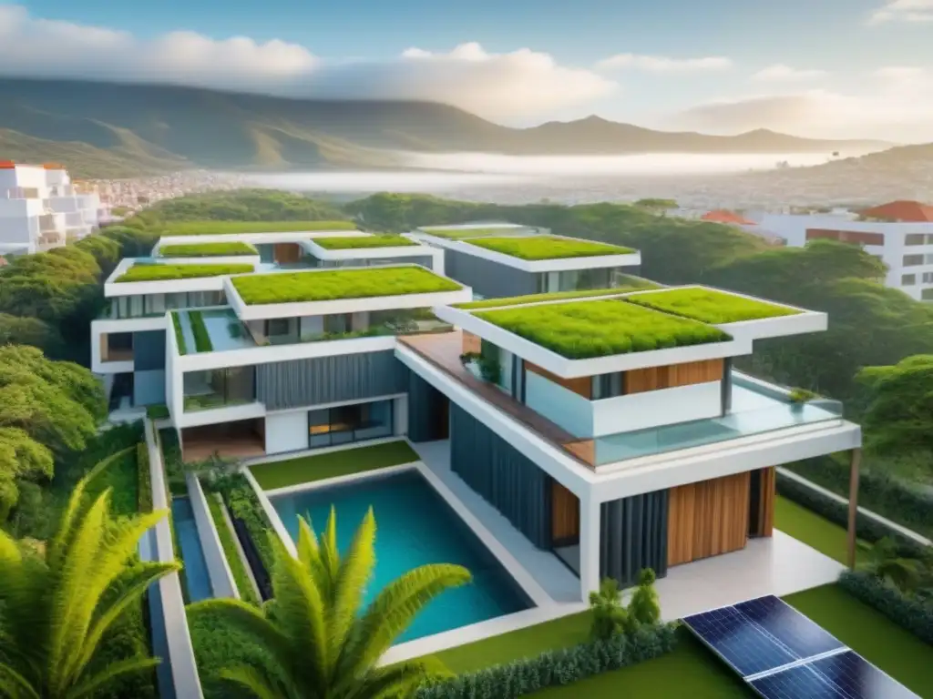 Residencia eco en México: arquitectura sostenible Innovador edificio residencial en México con elementos sostenibles y jardines verdes