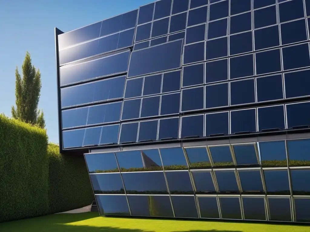 Diseño arquitectónico ecofriendly con paneles solares integrados Integración de paneles solares en diseño arquitectónico moderno, ecoamigable y elegante