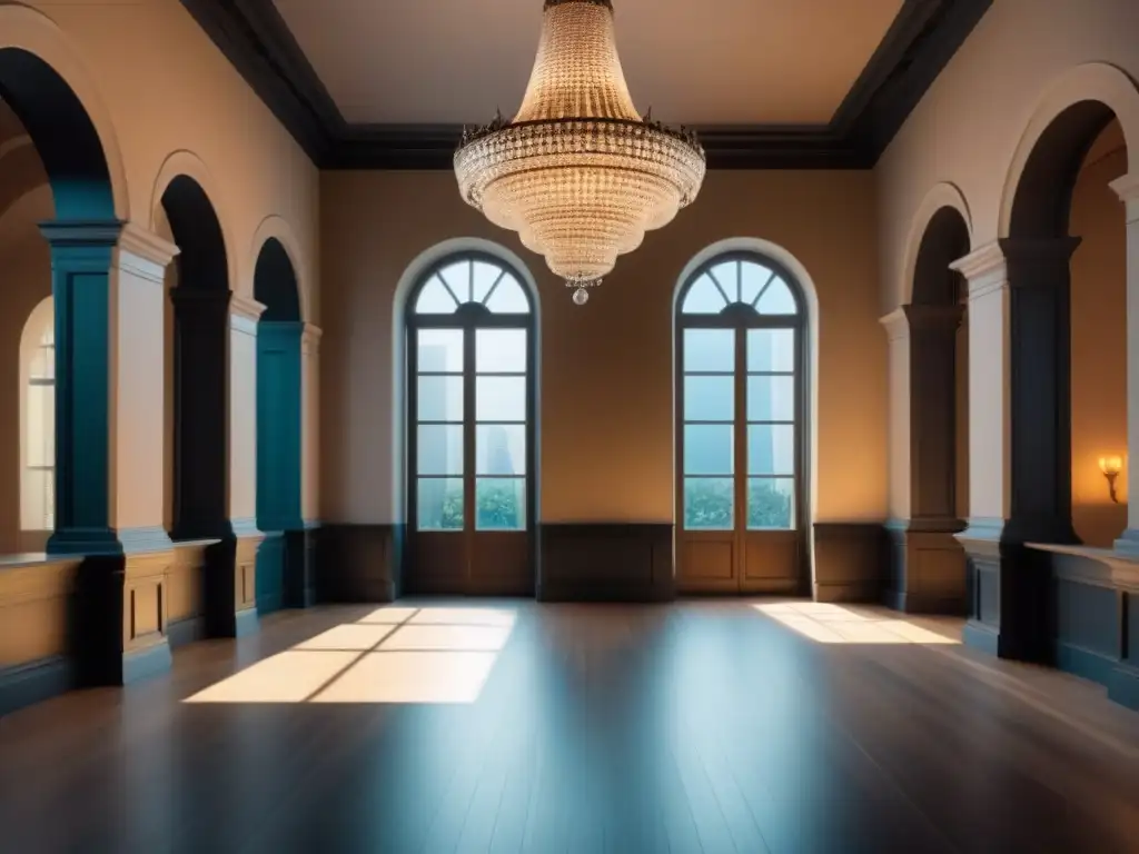 Renovación elegante: interior histórico fusionado con diseño moderno Diseño interior modernización espacios antiguos: Majestuoso hall renovado con elementos contemporáneos y arquitectura histórica