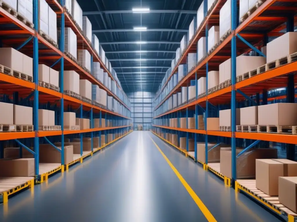 Almacén automatizado de última generación para logística eCommerce Inversión en centros logísticos eCommerce: Almacén automatizado de vanguardia con robots y sistemas de gestión de inventario