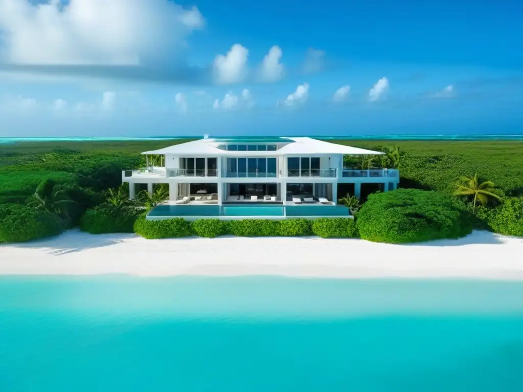 Propiedad de lujo en Bahamas: aguas cristalinas y diseño moderno Inversión inmobiliaria en Las Bahamas: Villa de lujo con piscina infinita y vistas al mar turquesa