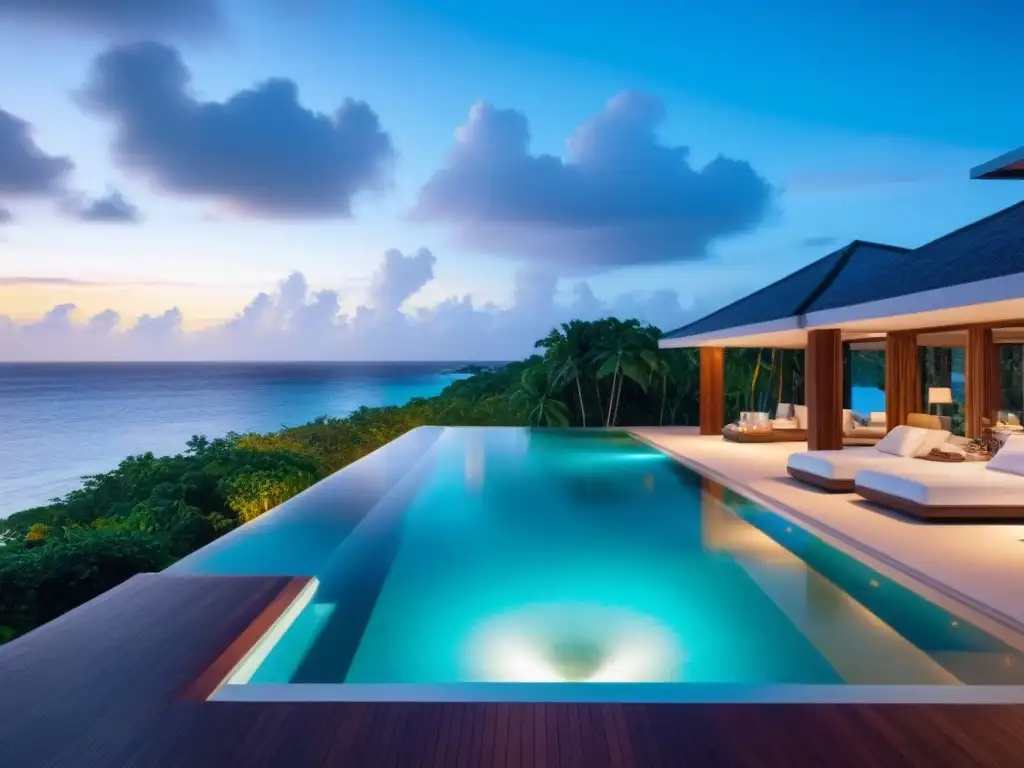 Villa de lujo frente al mar en Las Bahamas: exclusividad y relax Inversión inmobiliaria en Las Bahamas: lujosa villa moderna frente al mar con piscina infinita y vistas al mar turquesa
