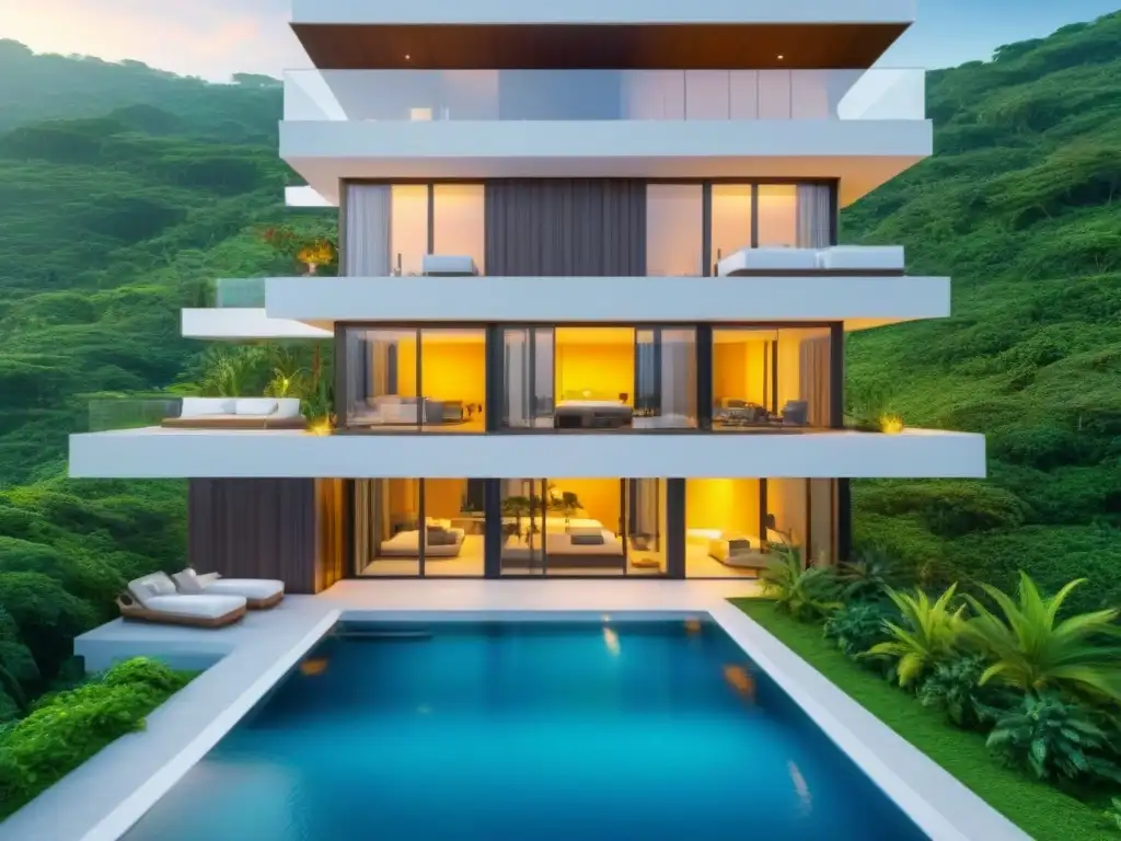 Condominios de lujo en Nicaragua: potencial inmobiliario frente al mar Inversión inmobiliaria en Nicaragua: Complejo de lujo con diseño arquitectónico moderno y vista a la playa