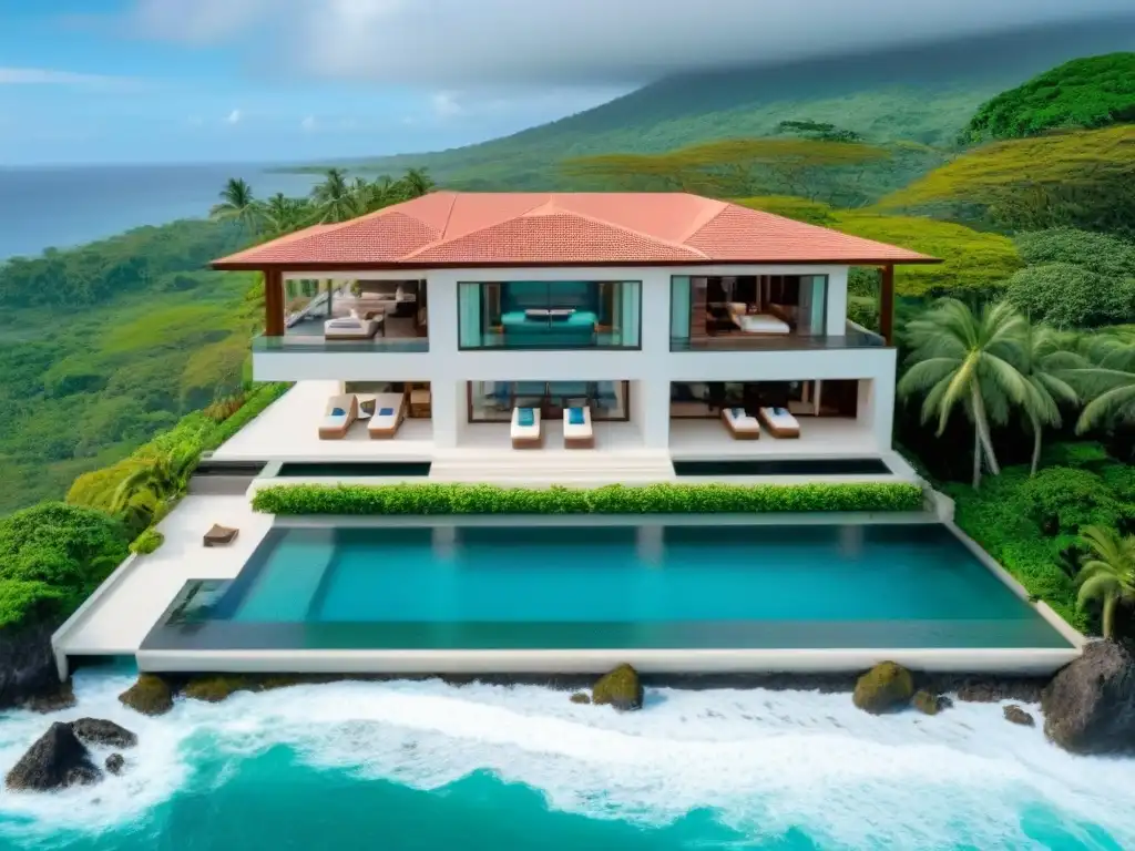 Villa de lujo frente al mar en Costa Rica: piscina infinita y diseño moderno Inversión inmobiliaria en Costa Rica: Villa de lujo con piscina infinita y vista al Pacífico