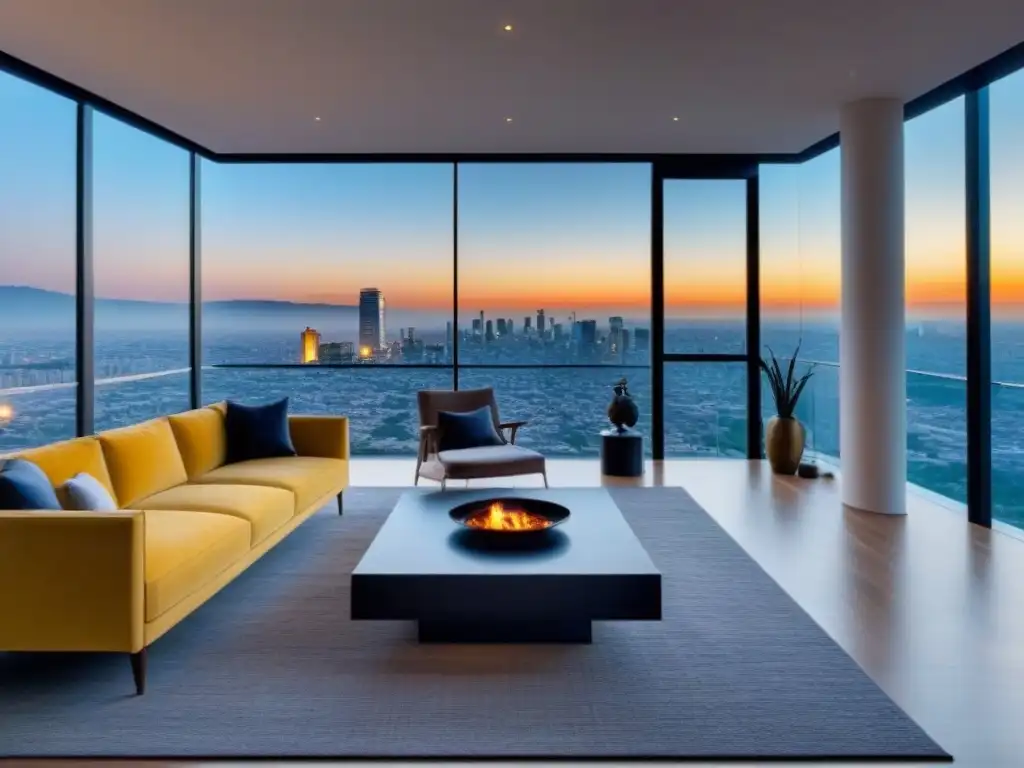 Penthouse de lujo en CDMX con diseño elegante y vistas panorámicas Inversión inmobiliaria para principiantes México: Penthouse moderno de lujo con vista a la vibrante ciudad de México y terraza panorámica