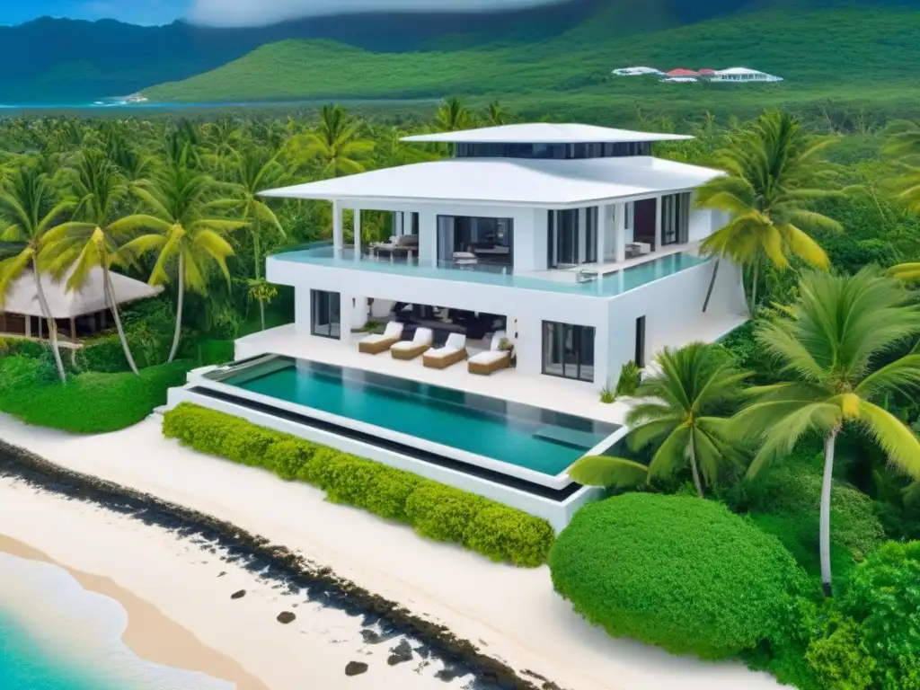 Inversión exclusiva: propiedad de lujo en el Caribe Inversión inmobiliaria en el Caribe: propiedad exclusiva con vistas al mar turquesa, playas de arena blanca y palmeras