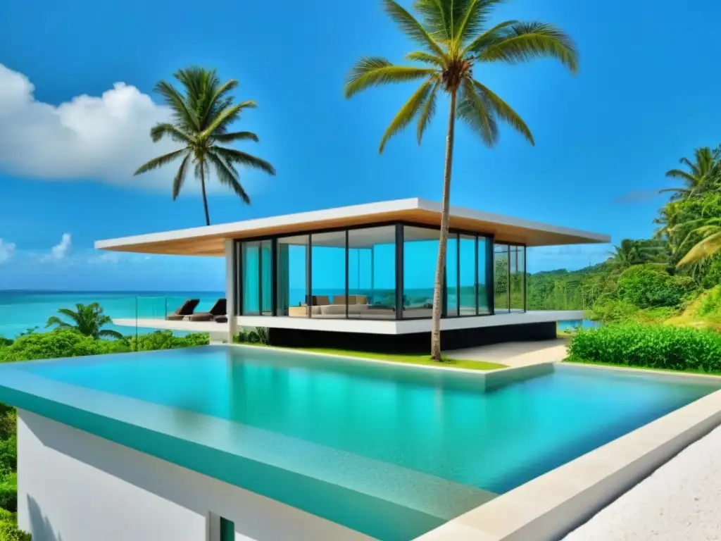 Propiedad de lujo en Trinidad y Tobago: inversión exclusiva frente al mar Inversión inmobiliaria en Trinidad y Tobago: Lujo y exclusividad en propiedad frente al mar, con aguas turquesas y arquitectura moderna