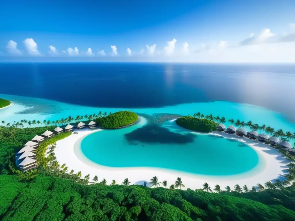 Paraíso tropical: resort de lujo con vistas aéreas impresionantes Inversión segura en propiedades turísticas: Resort de lujo en entorno tropical con aguas turquesas y playas de arena blanca