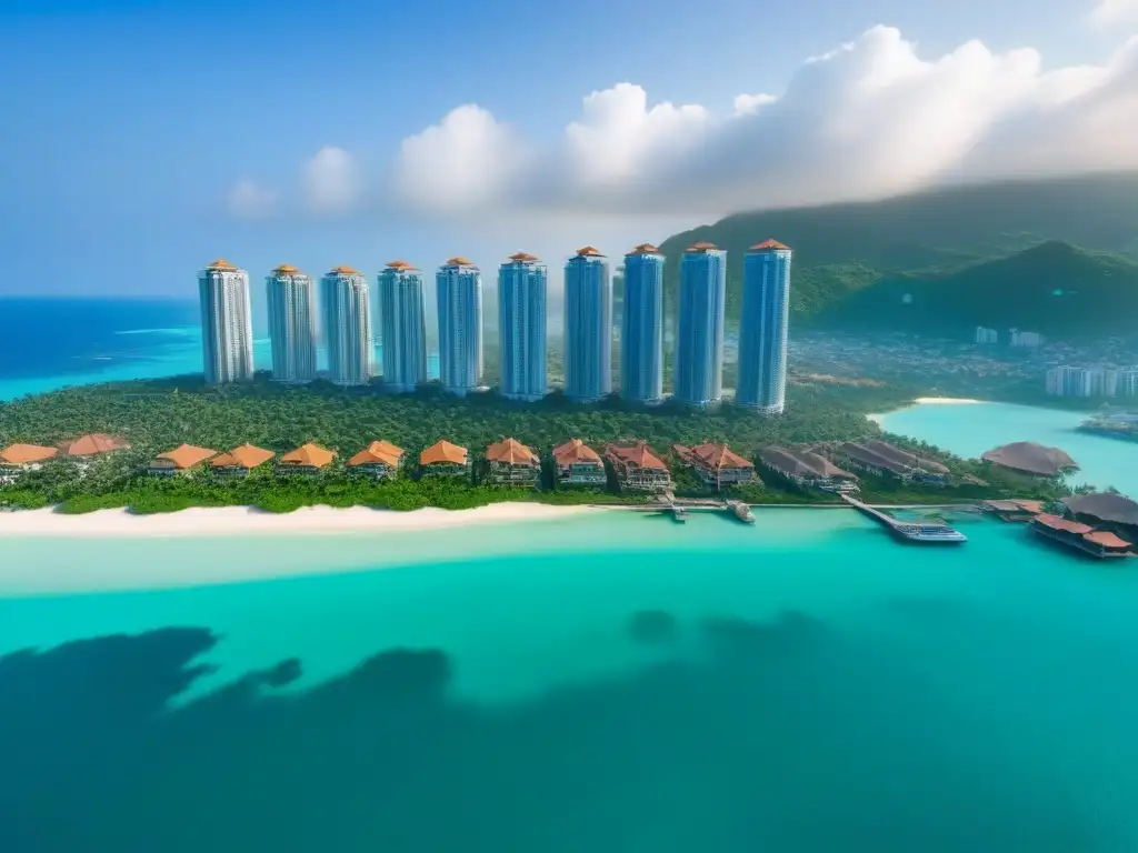 Inversiones inmobiliarias: propiedades de lujo en todo el mundo Inversiones inmobiliarias en el extranjero: una vista aérea impresionante de propiedades internacionales de lujo en diversos destinos