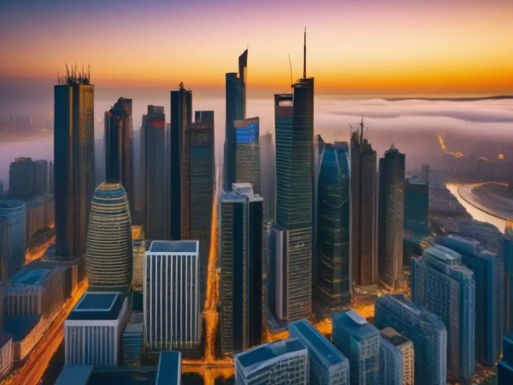 Metrópolis multicultural: real estate global en armonía Inversiones inmobiliarias internacionales diferencias culturales en una ciudad vibrante y moderna con diversos estilos arquitectónicos