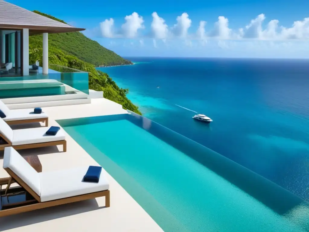 Villa de lujo con vistas al mar Caribe: exclusividad y confort Inversiones de lujo en el Caribe: Exclusiva villa moderna con vista al mar turquesa, piscina infinita y diseño arquitectónico elegante