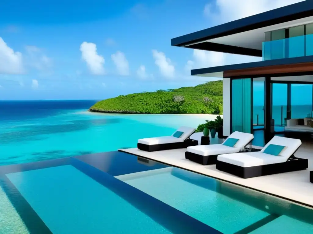 Villa de lujo frente al mar en el Caribe: sofisticación y elegancia en cada detalle Inversiones de lujo en el Caribe: Villa moderna frente al mar con diseño elegante, piscina infinita y vistas panorámicas